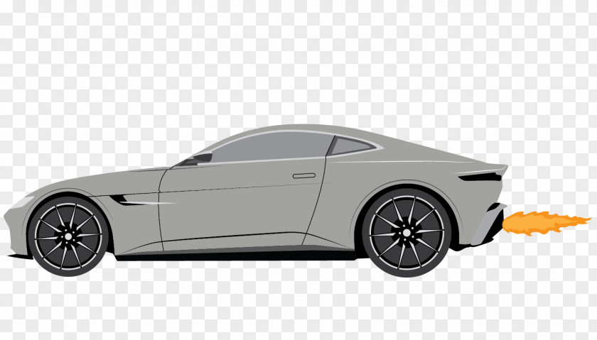 Top View Gray Car Aston Martin Vantage DB10 DB5 PNG