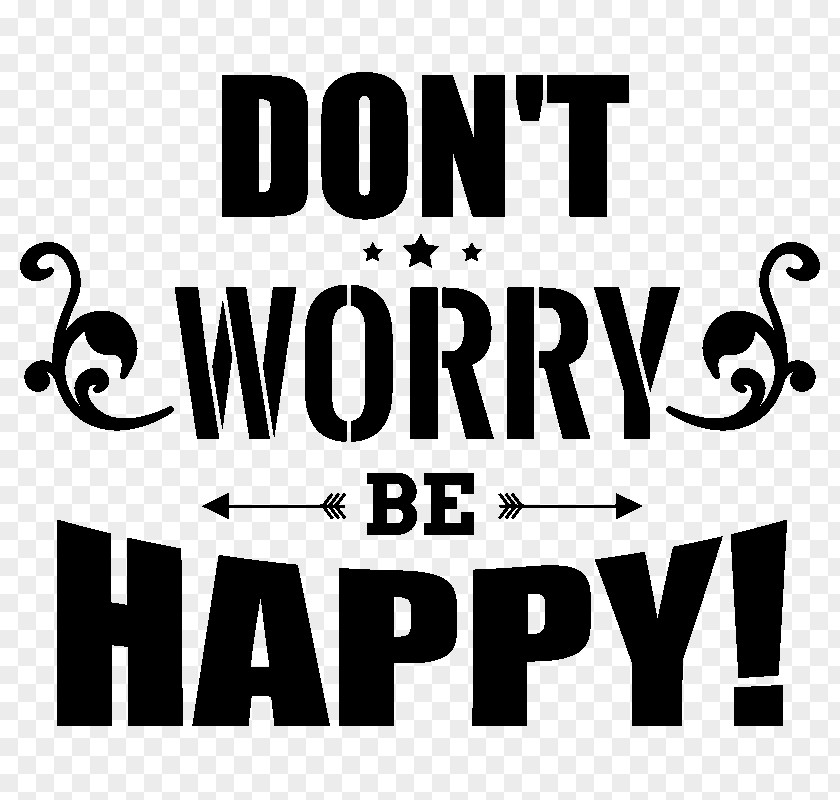 Dont Worry Brand Sticker Don't Be Happy Worry, Logo PNG