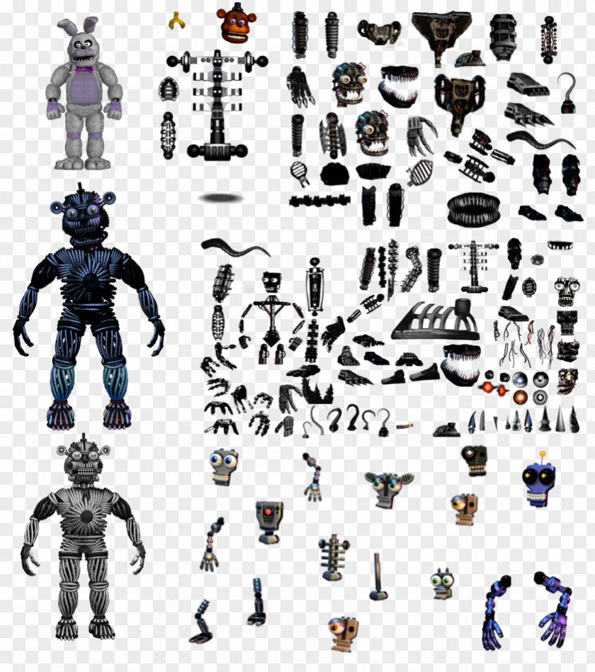 Ephedia Partie 2 Five Nights At Freddy's 4 Animatronics Endoskeleton PNG