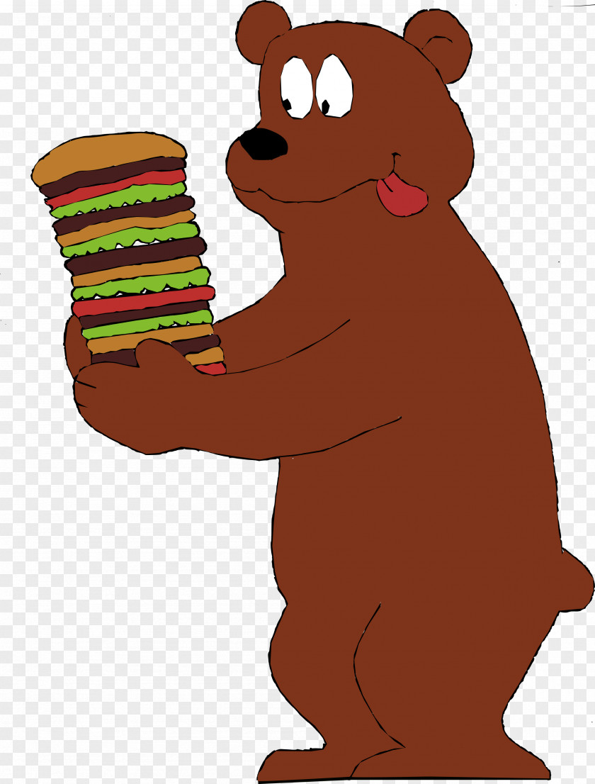 Hamburger Teddy Bear Cartoon Food PNG bear Food, funny burger clipart PNG