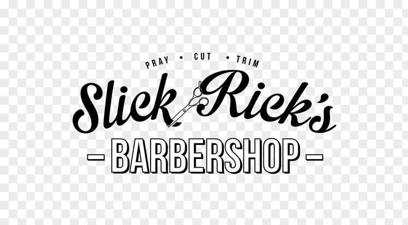 Student Barber Shop Logo Brand Line White Font PNG