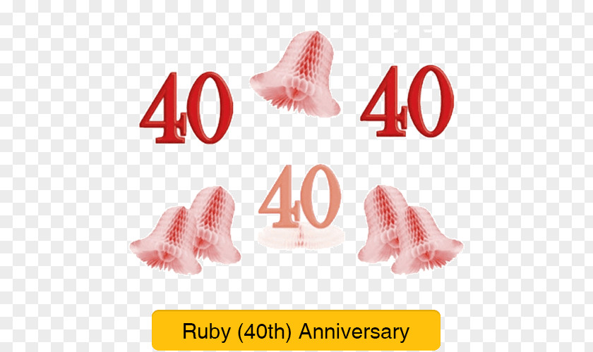 40 Anniversary Wedding Party Ruby PNG