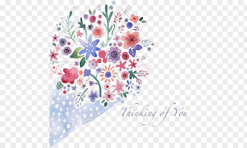 Bouquet Of Flowers Floral Design Flower Thinking You Illustration PNG