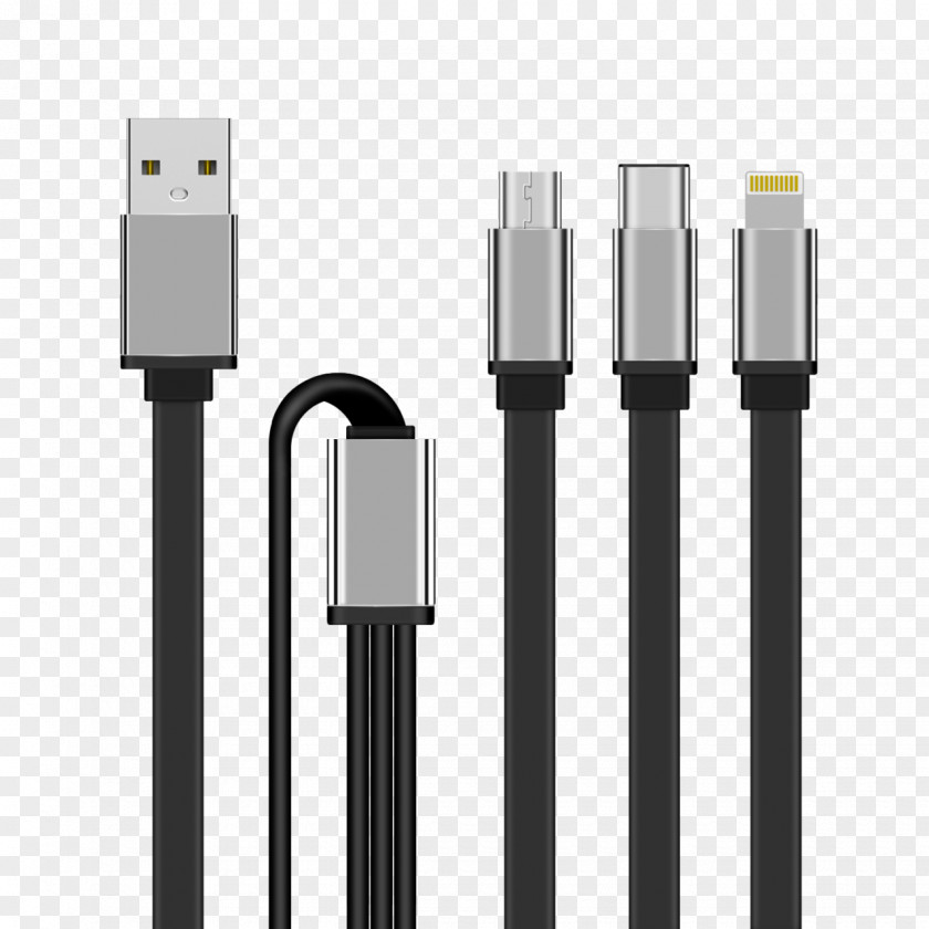 Lightning Electrical Cable Battery Charger Mobile Phones USB-C PNG