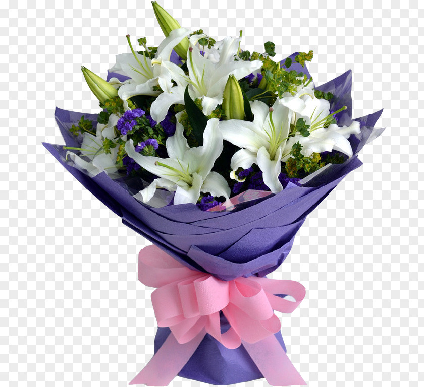 White Lily Bouquet Physical Map Paper Taobao Flower JD.com Lilium PNG