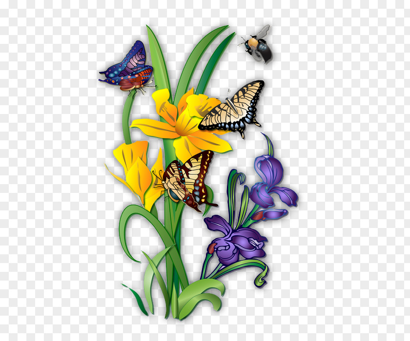 Butterfly Brush-footed Butterflies Illustration Pterygota Floral Design PNG