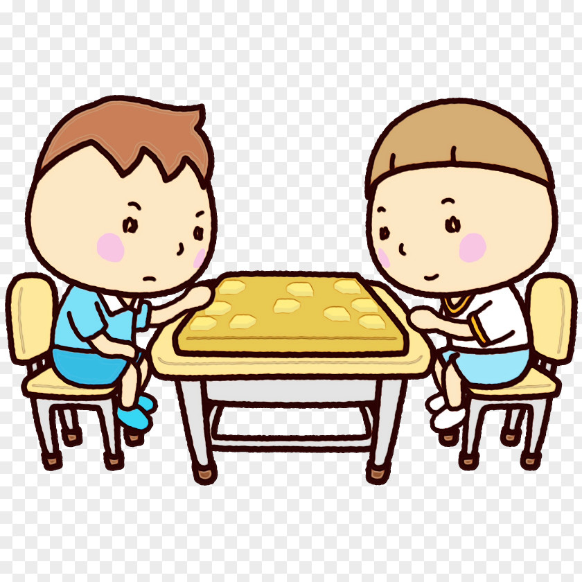 Cartoon Child Table Furniture Sharing PNG