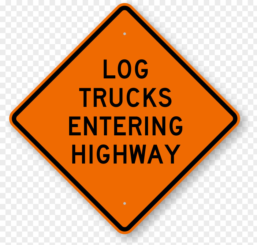 Truck Traffic Sign Logging Warning Road PNG