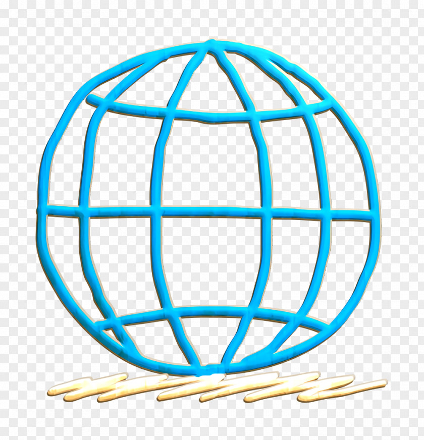 Turquoise World Icon Earth Global Globe PNG