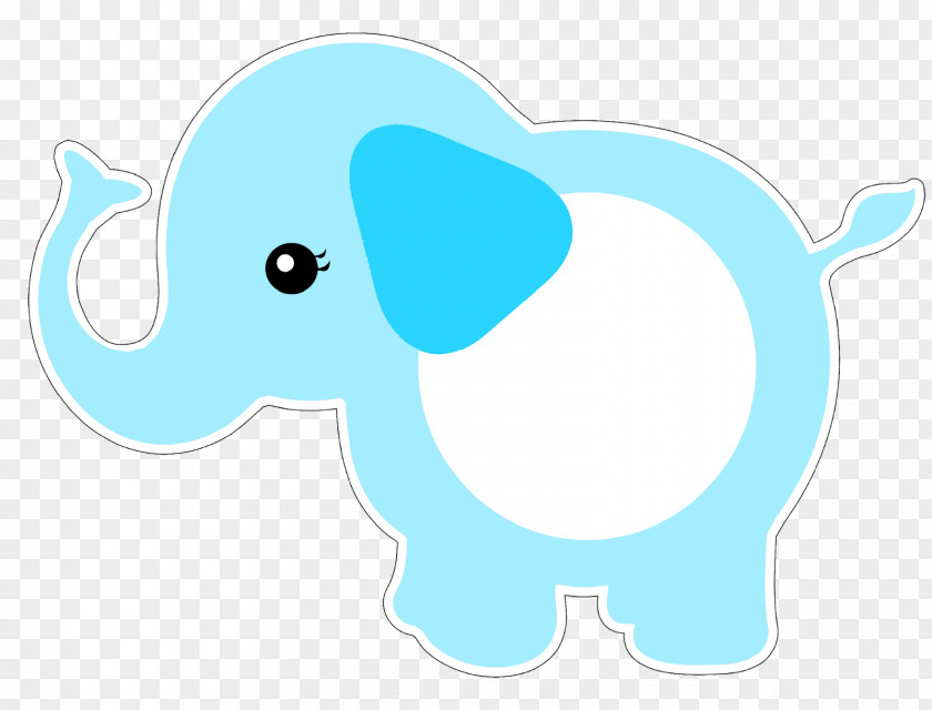 Party Elephantidae Blue Convite Baby Shower PNG
