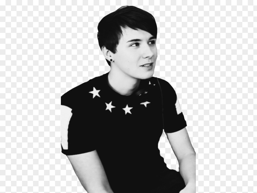 Dan Howell And Phil Black White YouTuber PNG