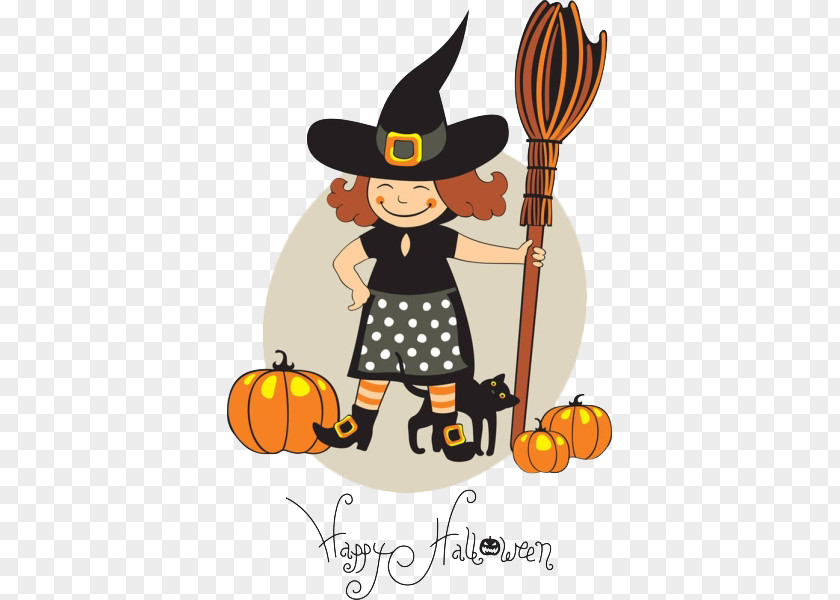 Cute Little Cartoon Witch Witchcraft Boszorkxe1ny Photography Clip Art PNG