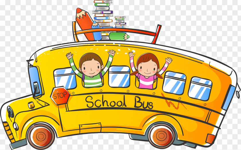 Bus School Clip Art Image PNG