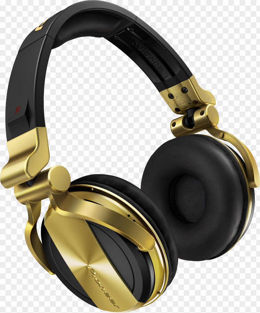 Dj Headphones Disc Jockey Audio Gold Soundproofing PNG