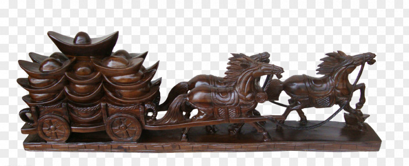 Horse Ingot Sculpture Wood Carving PNG