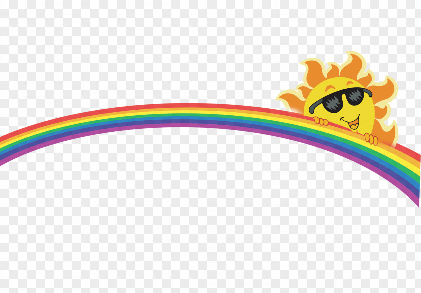 Rainbow Sun Graphic Design Text Illustration PNG