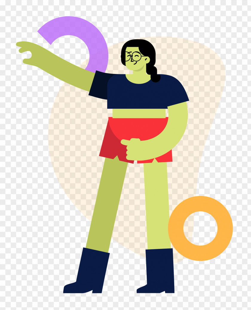 Cartoon Character Yellow Human Joint PNG