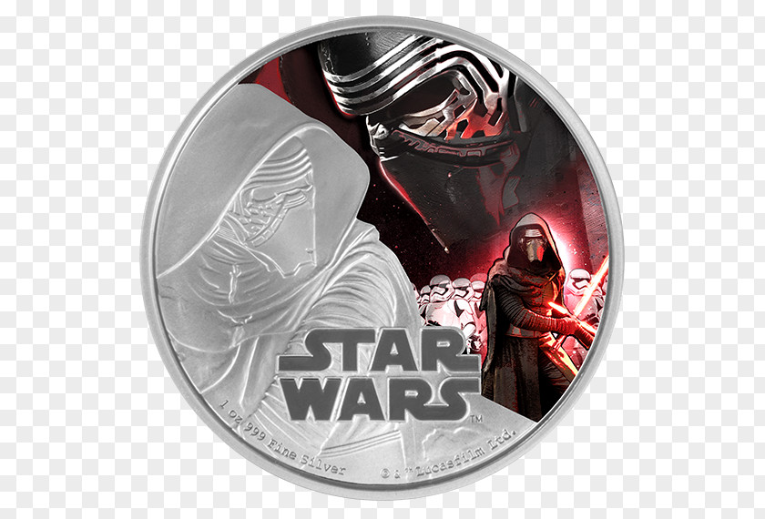 Coin Kylo Ren Finn Silver PNG