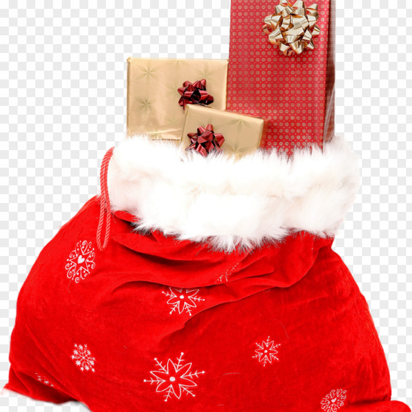 Sack Santa Claus Ded Moroz Christmas Gift PNG