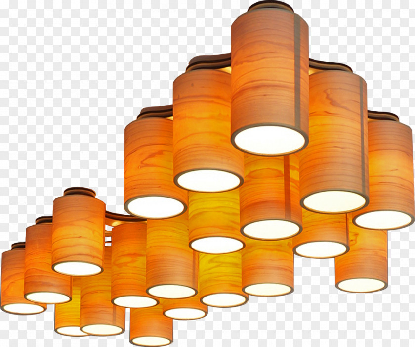 Wooden Pendant Lighting Ceiling Wood Design PNG