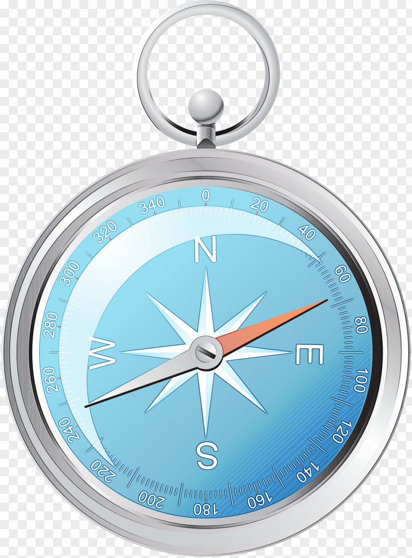 Wall Clock Keychain Compass Rose PNG