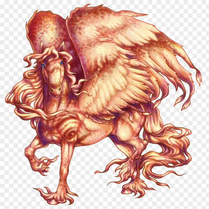 Fire Pegasus Flame Illustration PNG