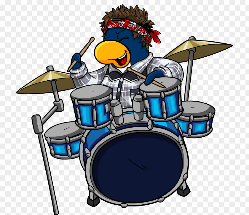 Penguin Bass Drums Club Drummer Clip Art PNG