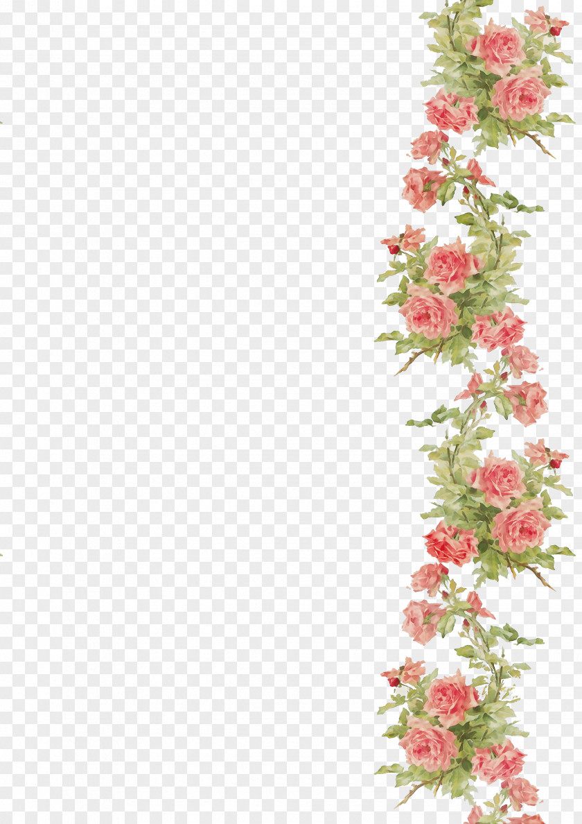 Pink Cut Flowers Wedding Flower Background PNG