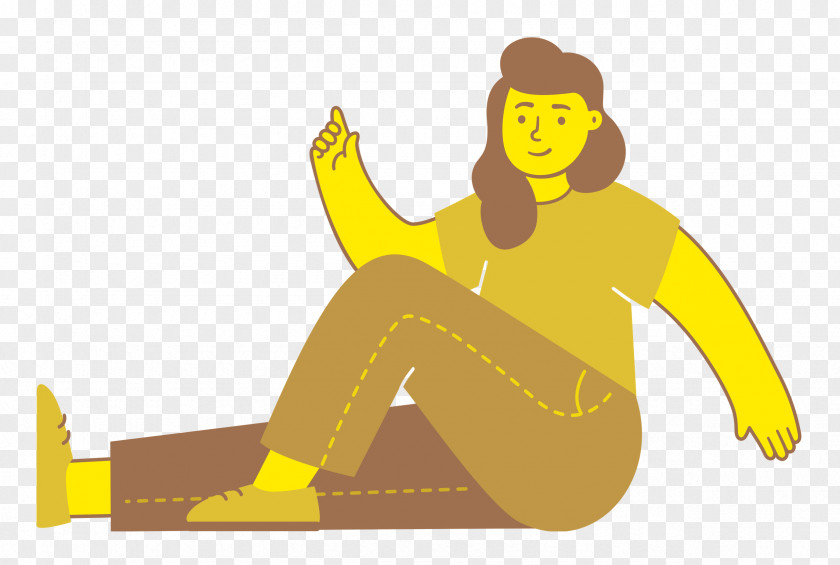 Sitting On Floor Sitting Woman PNG