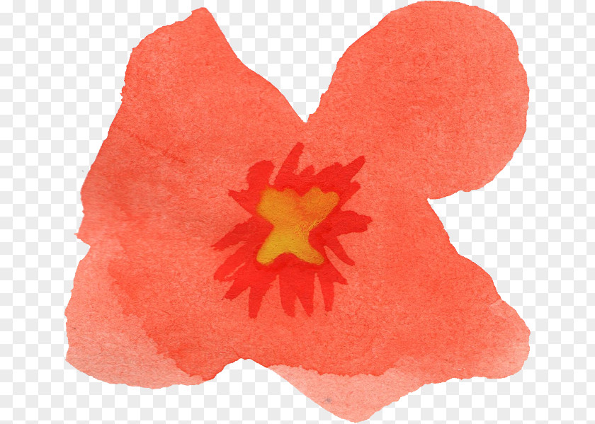Watercolor Flower Mallows Clip Art PNG