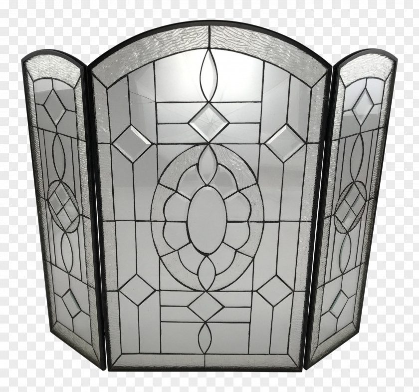 Window Fire Screen Stained Glass Beveled PNG
