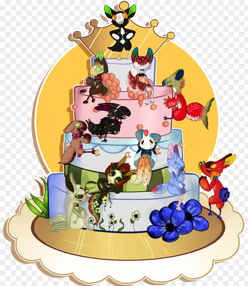 Cake Topper Birthday Sugar Torte Decorating Paste PNG