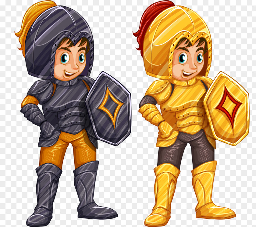 Cartoon Knight Body Armor PNG