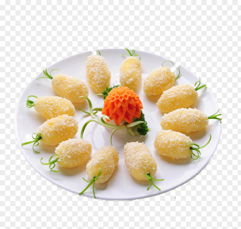 Golden Pineapple Image Chicken Nugget Croquette Vegetarian Cuisine Arancini PNG