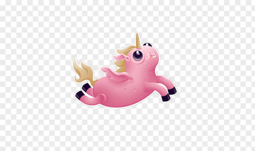Hand-painted Wind Unicorn Invisible Pink PNG
