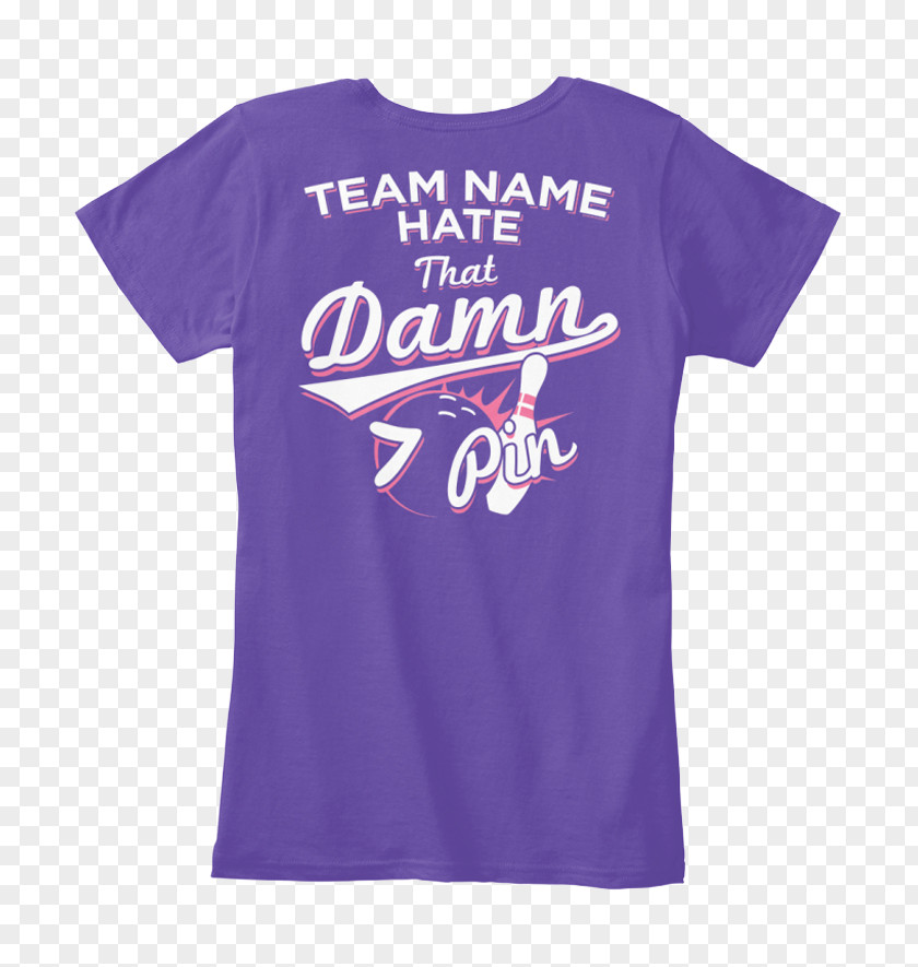 Purple Bowling Shirts T-shirt Sleeve Woman Font PNG