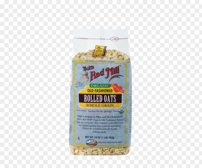Red Windmill Breakfast Cereal Organic Food Bob's Mill Rolled Oats Whole Grain PNG