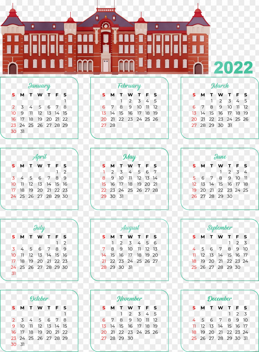 Calendar System Vector Royalty-free 2022 PNG