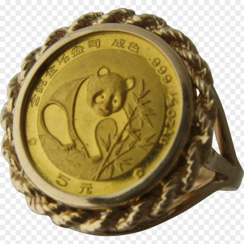 Coin Yuan Gold Ring Bezel PNG
