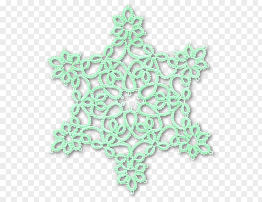 Snowflake Tatting Symmetry Hand-Sewing Needles Pattern PNG