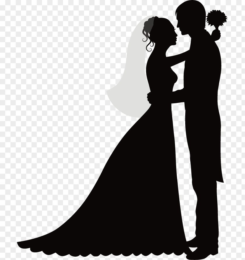 Wedding Season Invitation Bridegroom Silhouette PNG