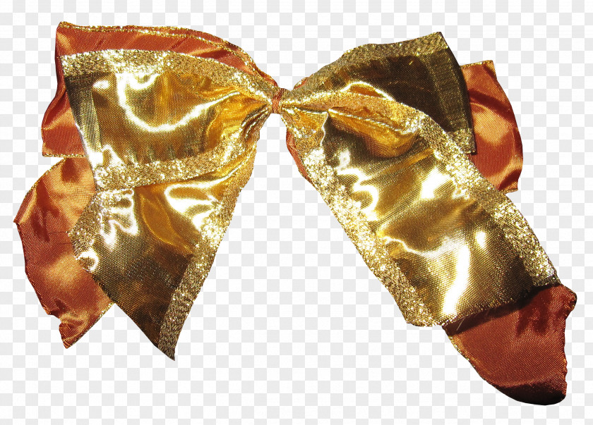 Golden Creative Tie Ribbon Christmas Bow PNG
