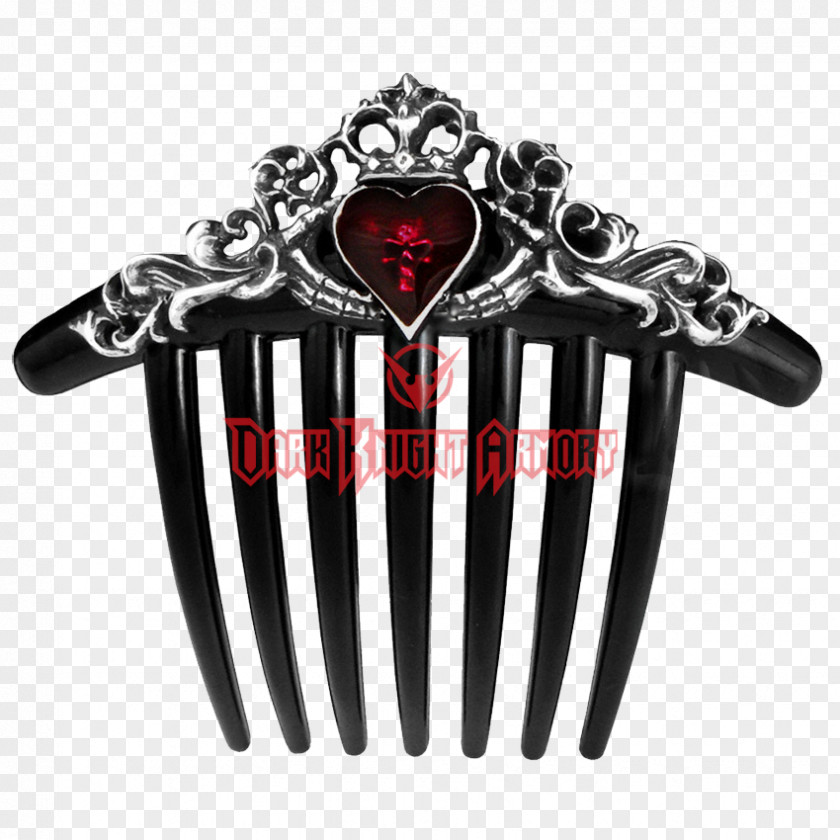 Hair Comb Claddagh Ring Gothic Fashion Barrette PNG