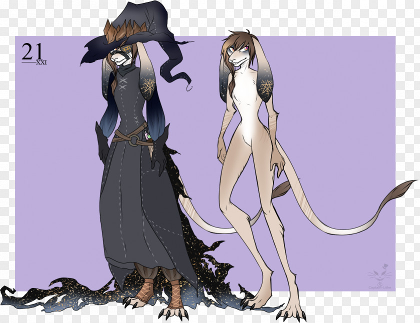 Lithe Carnivora Cartoon Costume Design PNG