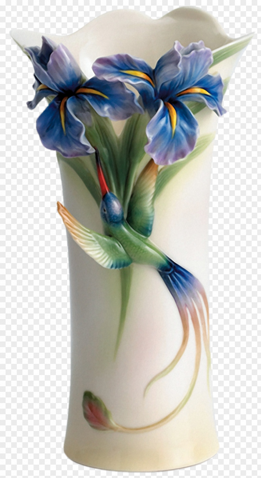 Vase Franz Porcelain Long Tail Hummingbird Franz-porcelains Ceramic PNG