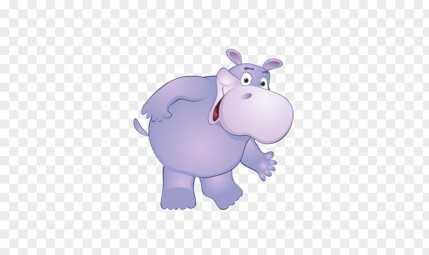 Vector Material Cartoon Hippo Pig Hippopotamus PNG