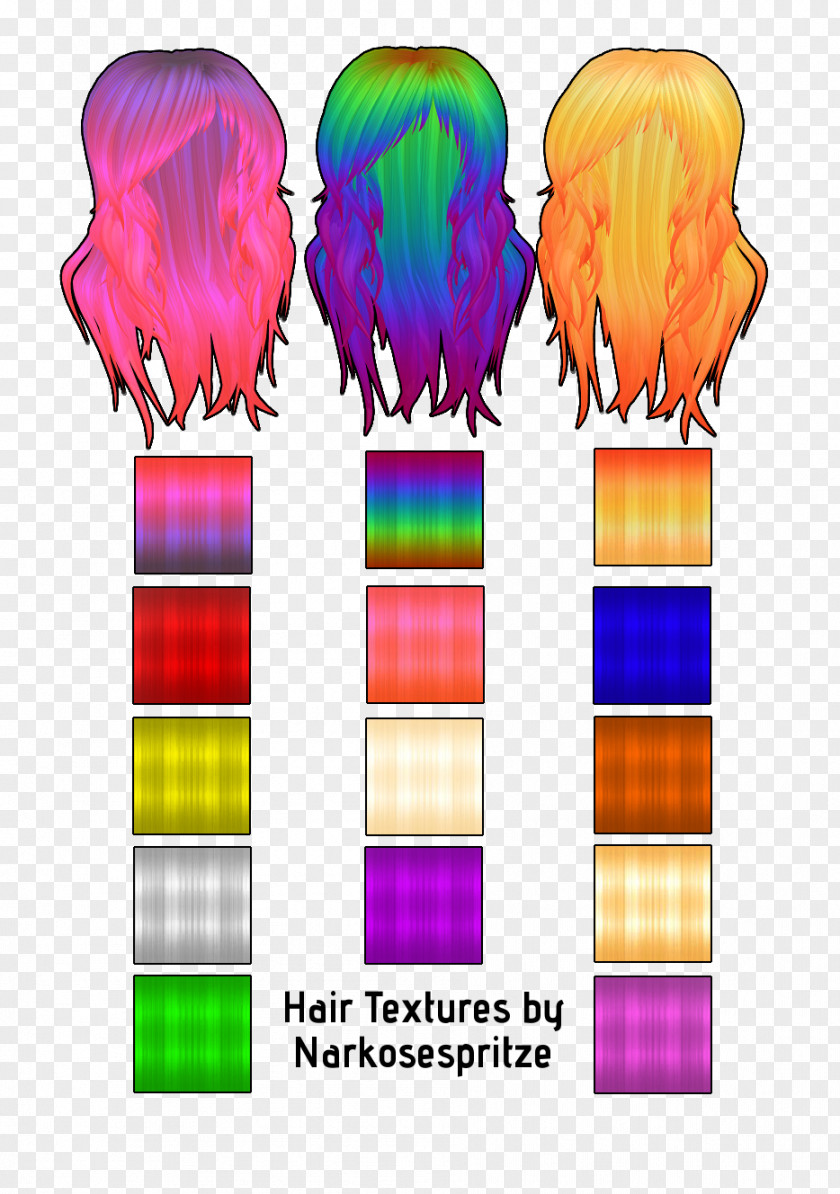 Hair Purple Rainbow Green Color PNG