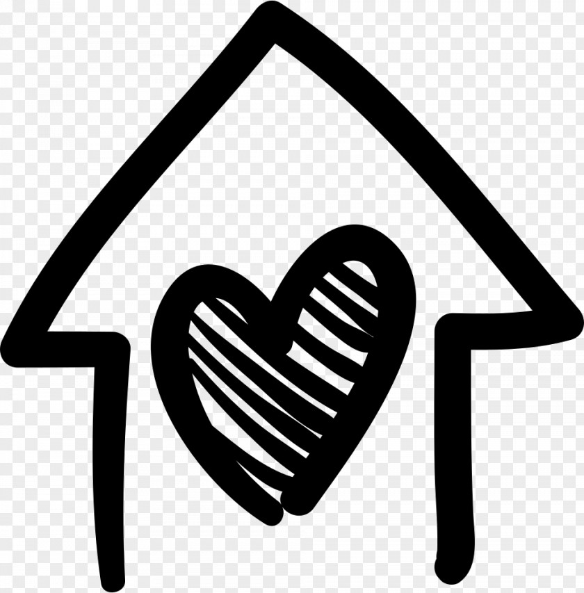 Hand Drawn House Heart Building PNG