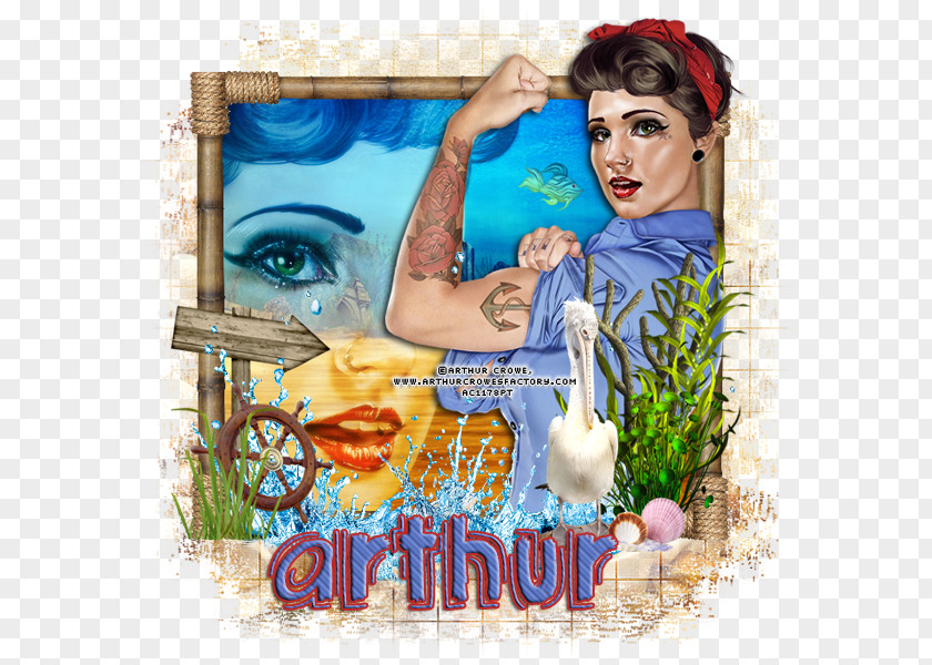 A Woman Released Photomontage Poster Collage PNG