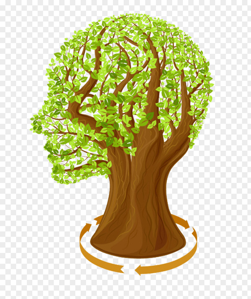 Creative Human Brain Tree Royalty-free Clip Art PNG